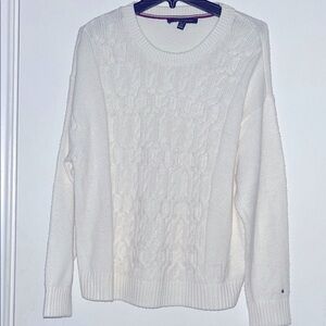 Tommy Hilfiger Women's Cream like new ribbed Sweater size L